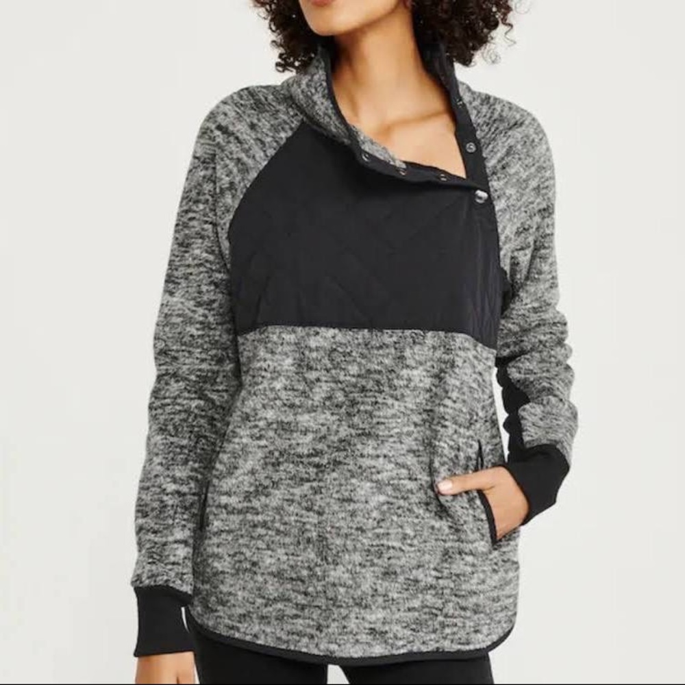 Abercrombie & Fitch Asymmetrical Snap-Up Fleece - image 1